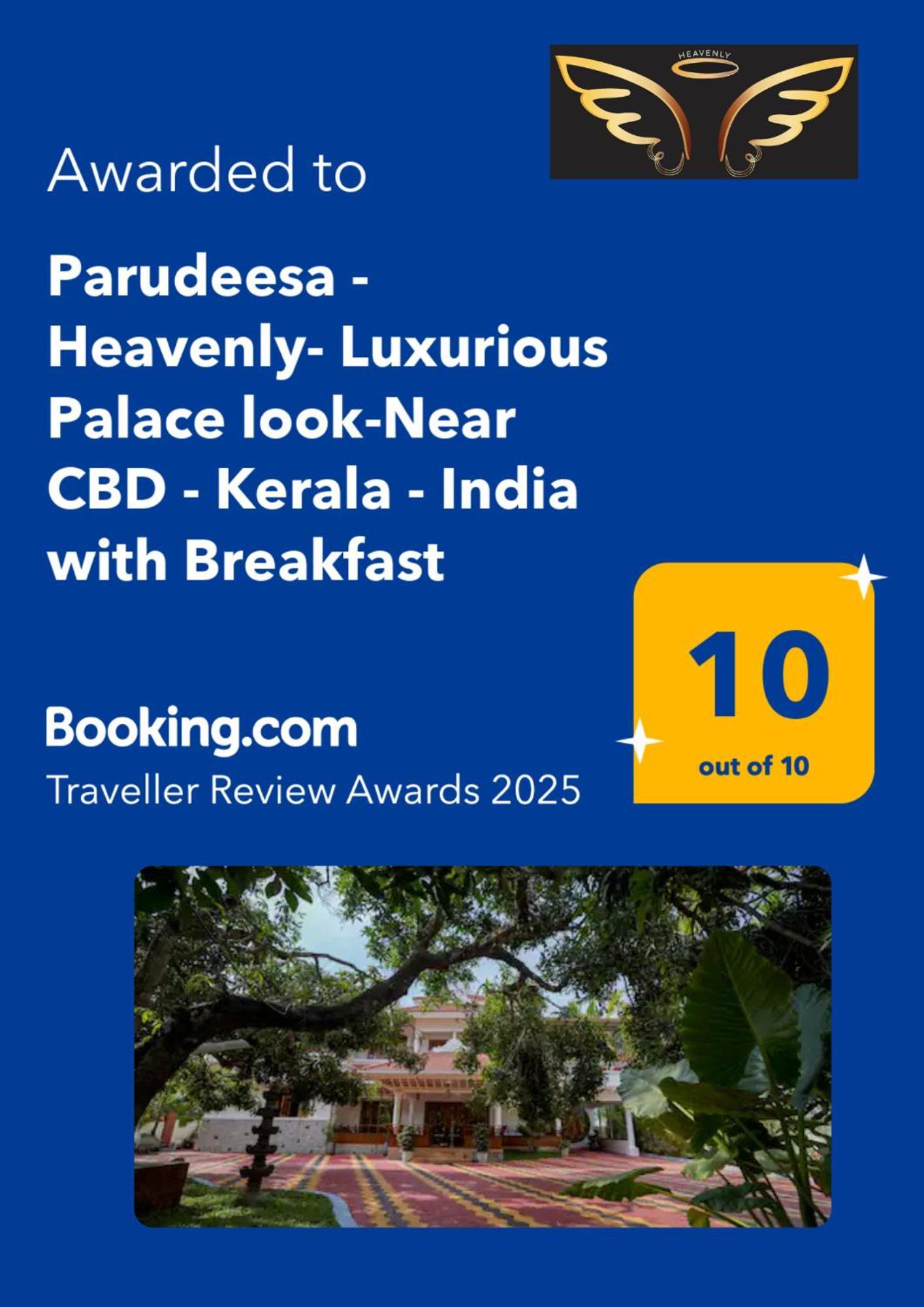 Parudeesa - Heavenly- Luxurious Palace Look-Near Cbd - Kerala - India With Breakfast Kāladi Dış mekan fotoğraf